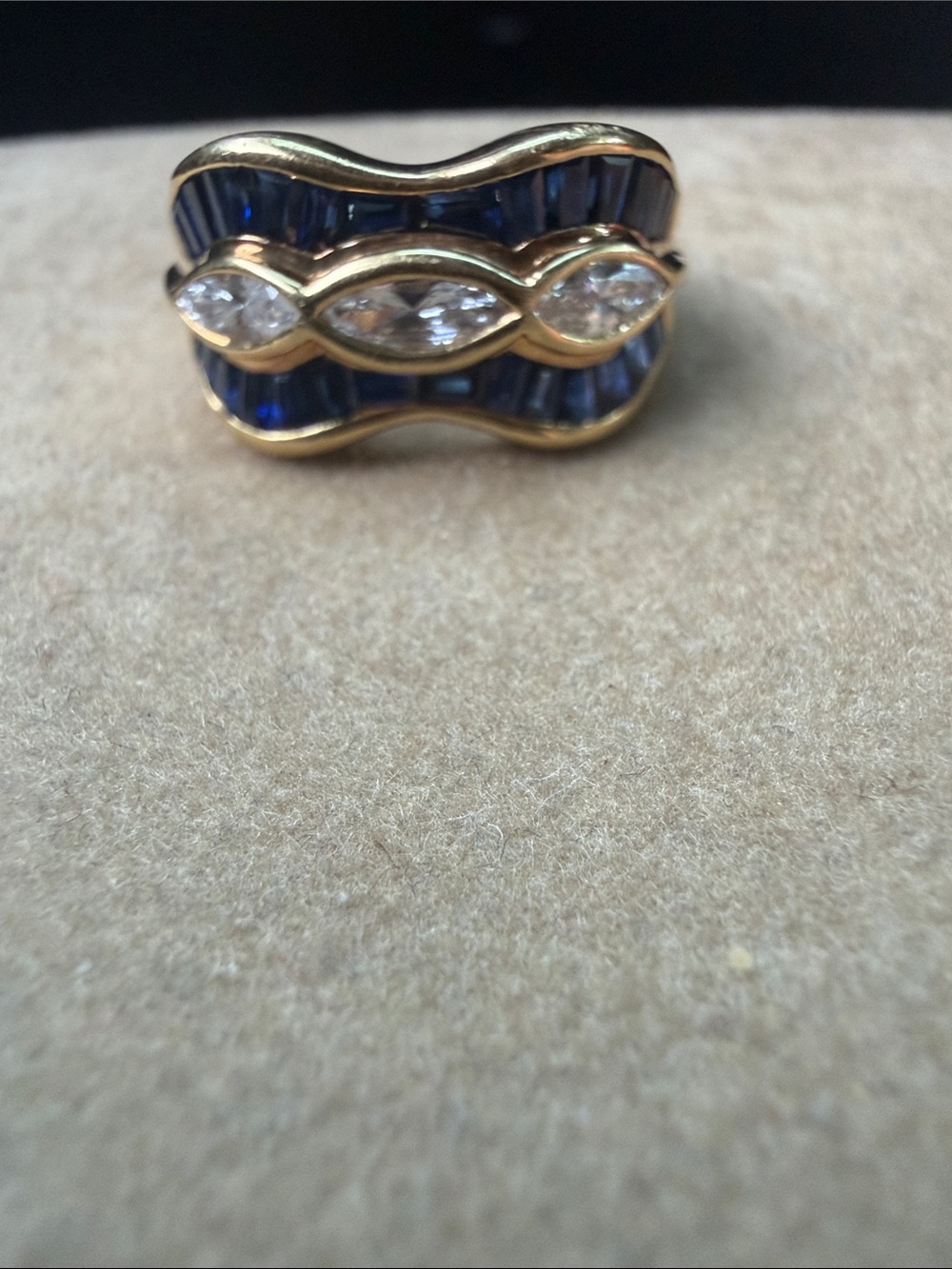 Levian 18kt Gold Sapphire and Diamond Ring - Blue
